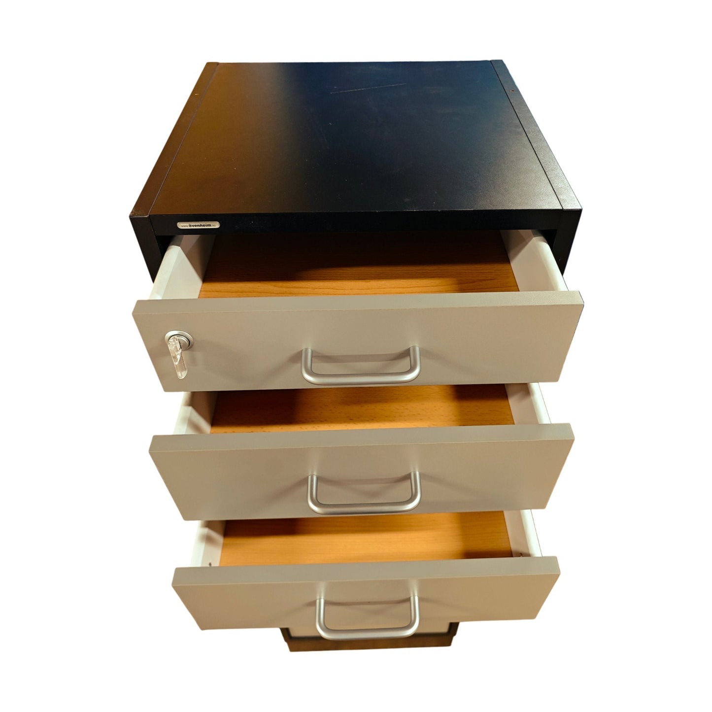 Skuffeseksjon fra Svenheim, høy, sort