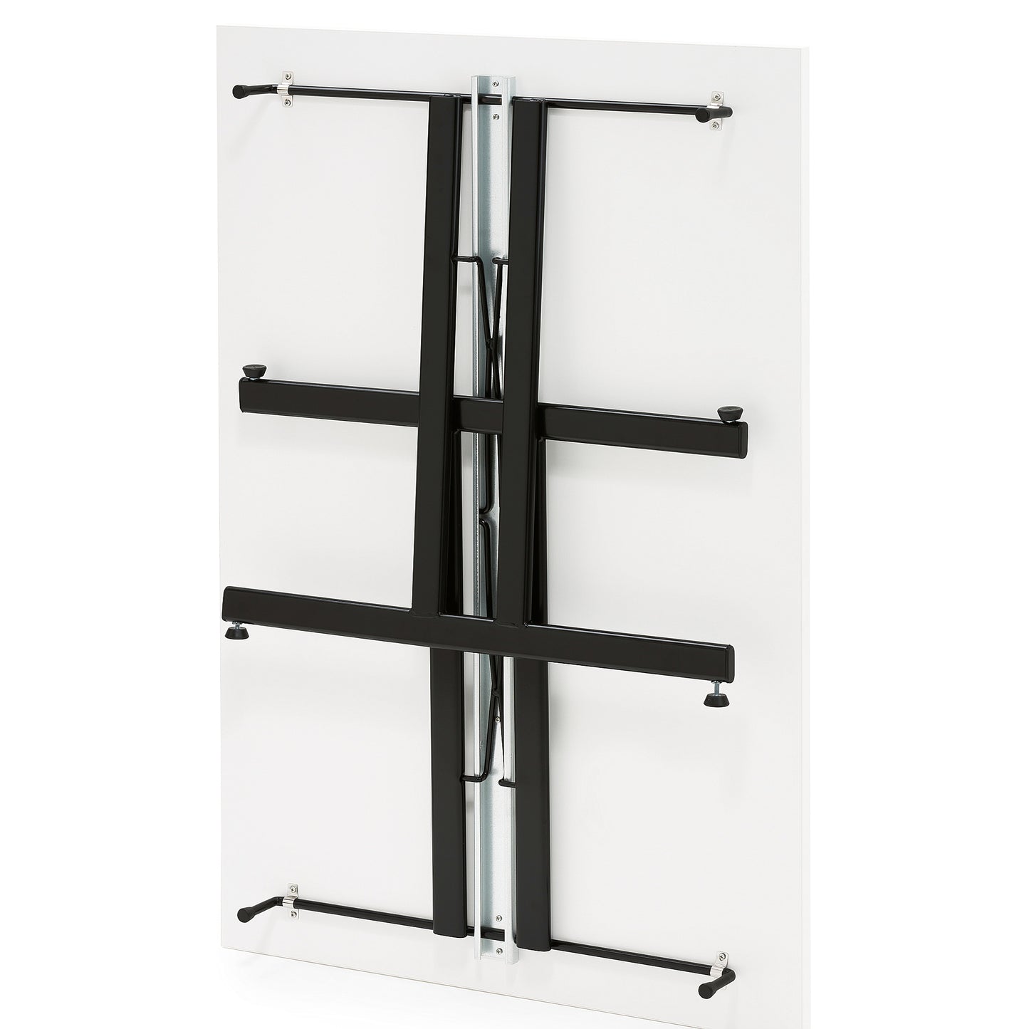 Konferansebord EMILY, sammenleggbart, L1200 B800 H720 mm, hvit/svart