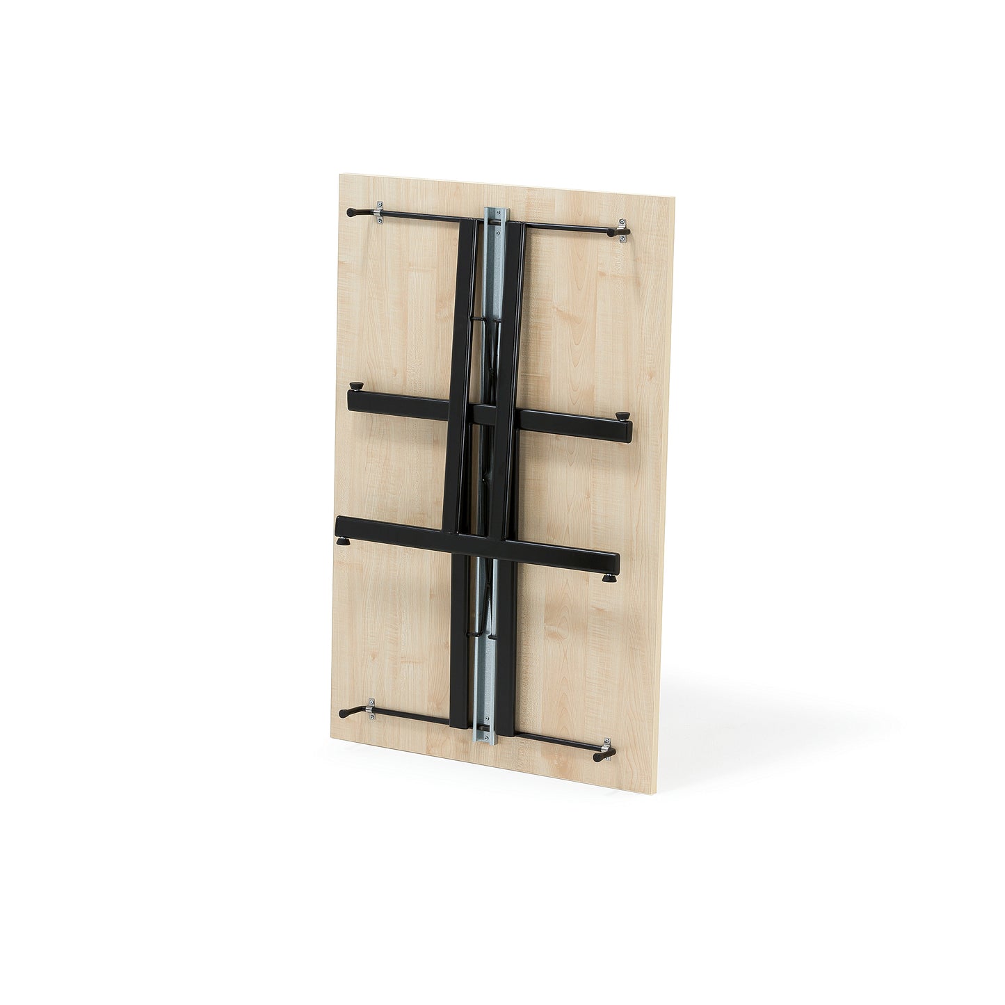 Konferansebord EMILY, sammenleggbart, L1200 B800 H720 mm, bjørk/svart