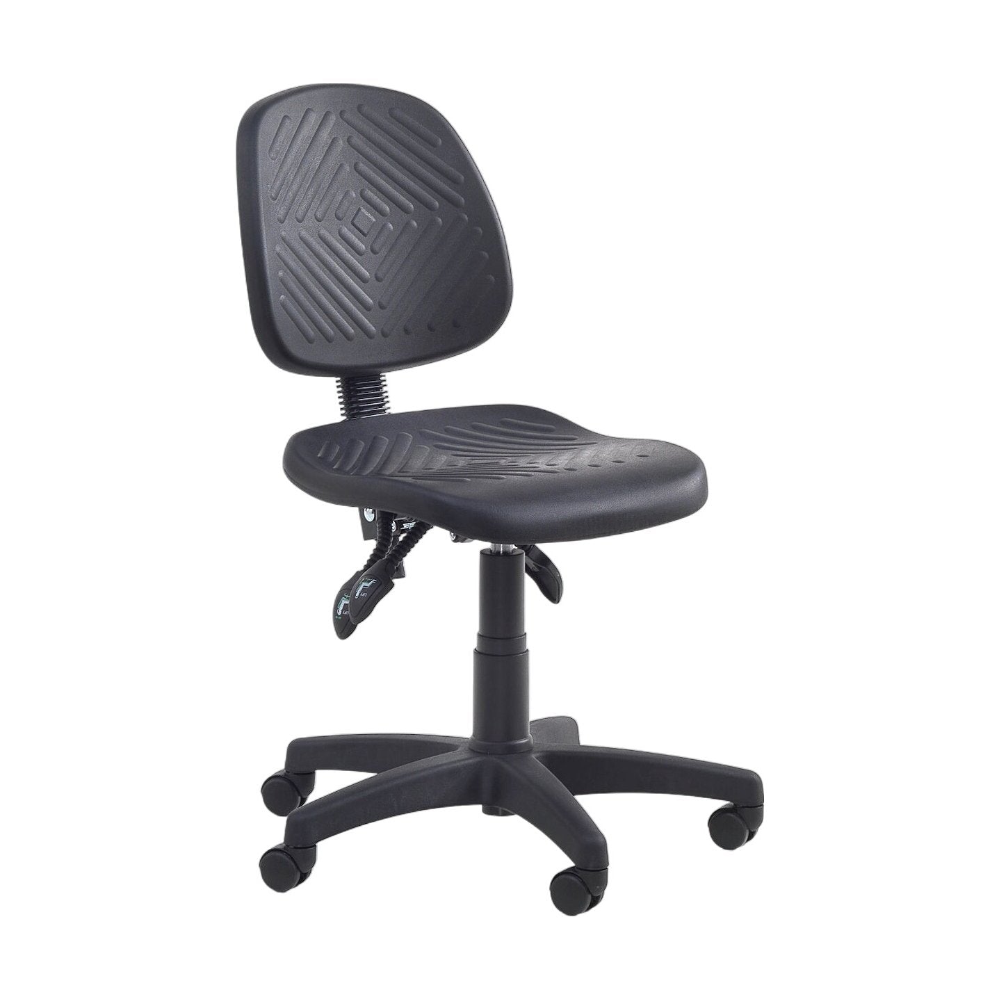 Verkstedstol BRISBANE med hjul, lav