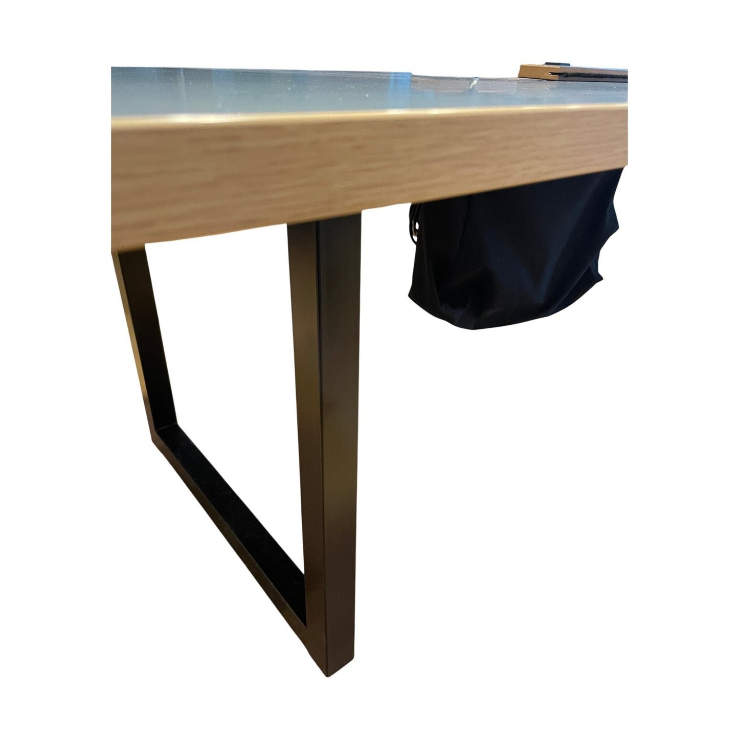 Møtebord, mørk grå, 480x120 cm