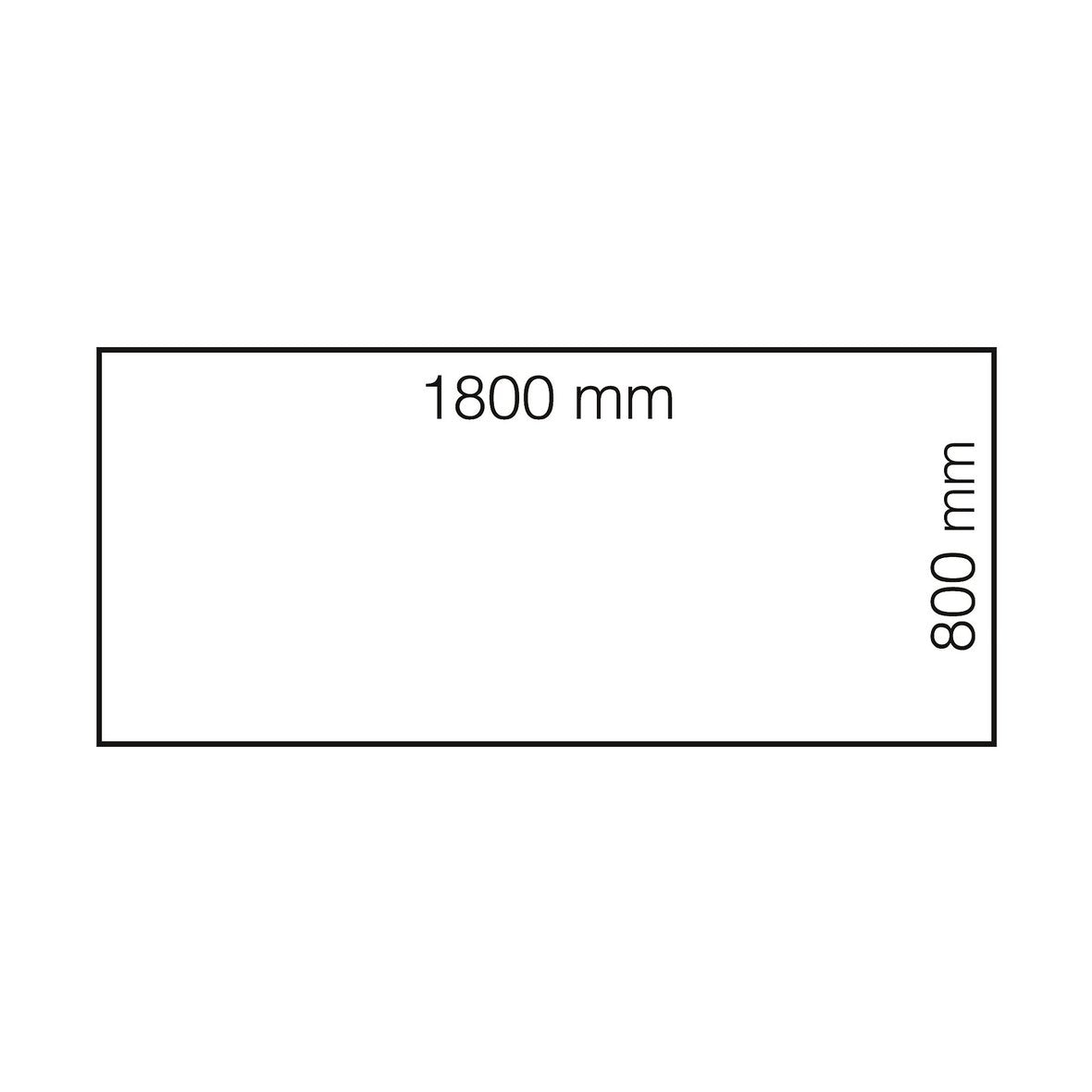 QBUS bordplate 180x80, eik