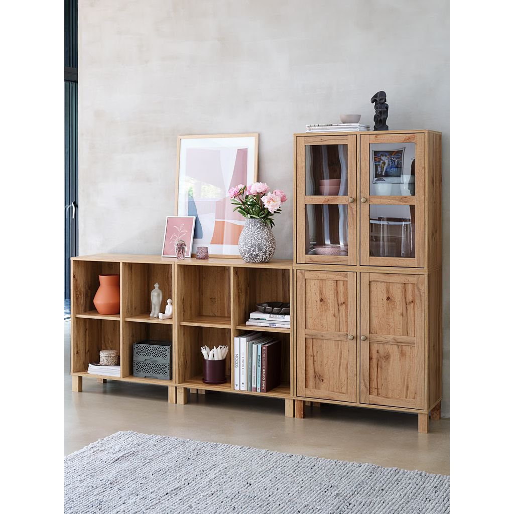 SKALS skap 2 dører fra JYSK, natur villeikfarget