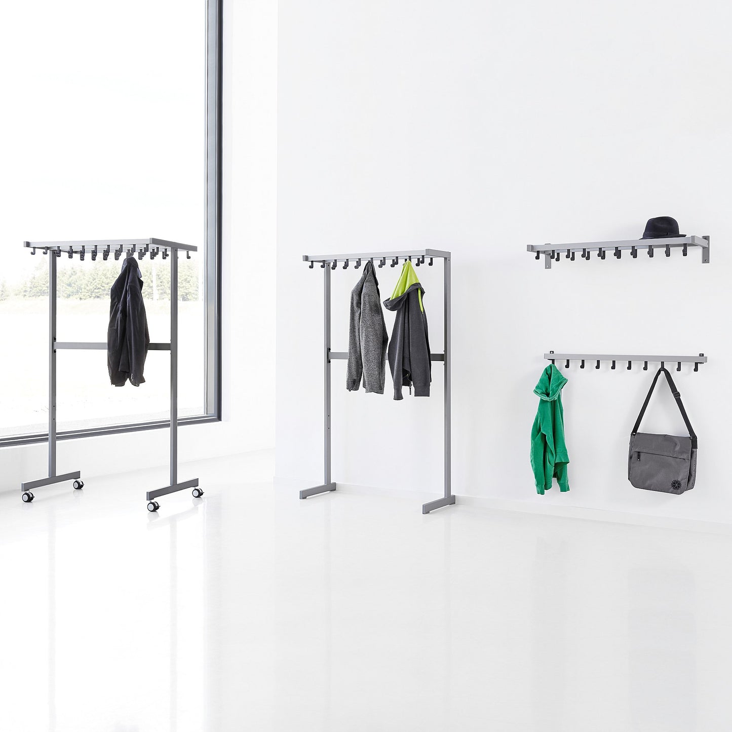 Klesstativ QUARTZ, stål – L1000 B410 H1700 mm