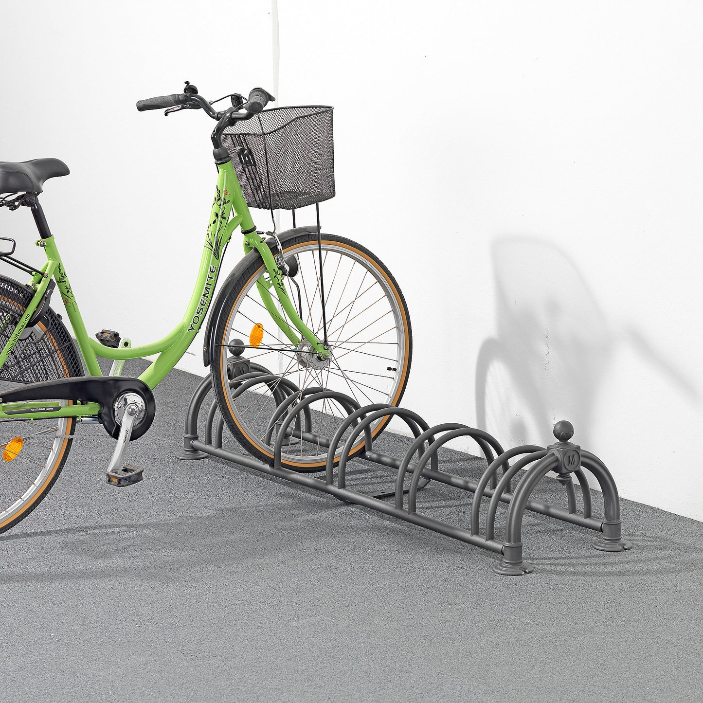 Sykkelstativ STEPHEN, 5 plasser, B1620 D430 H340 mm, svart