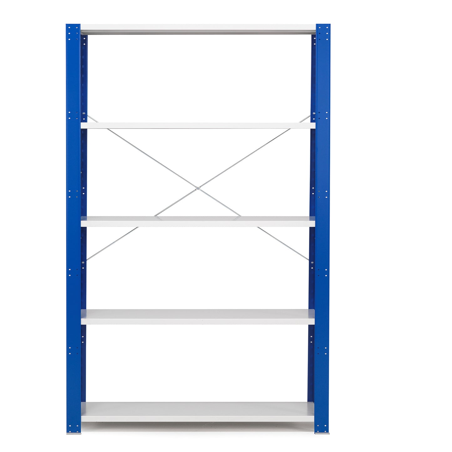 Lagerreol MIX, grunnseksjon, H2100 B1365 D500 mm, blå