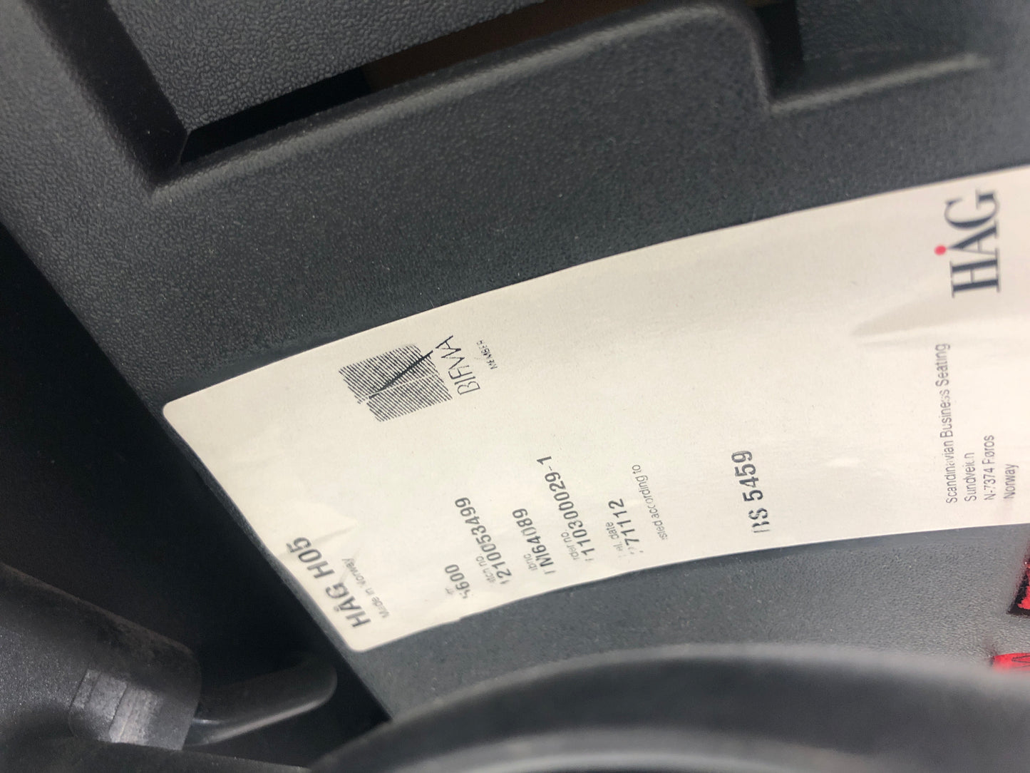 Håg H05 kontorstol m/ nakkestøtte