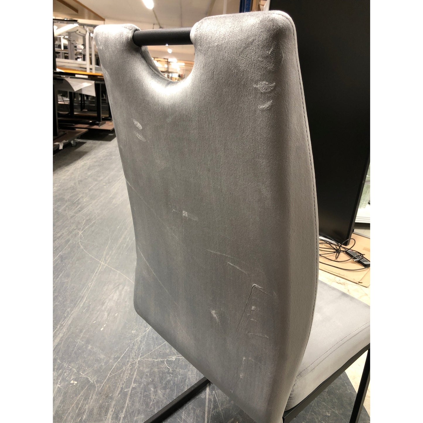 Ulla spisestol, velour, grå