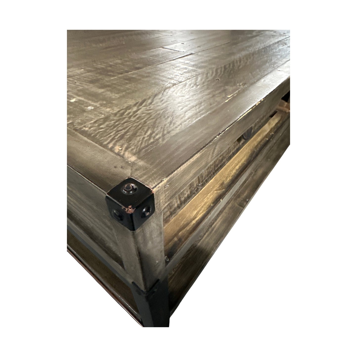 Woodenforge sofabord fra A-Møbler, rustikk stil med skuffer