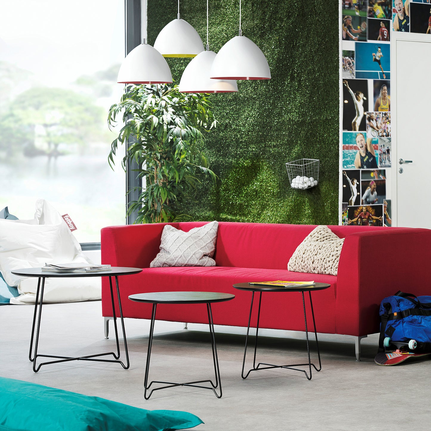 Sofabord IRIS, Ø500 H460 mm, svart/svart