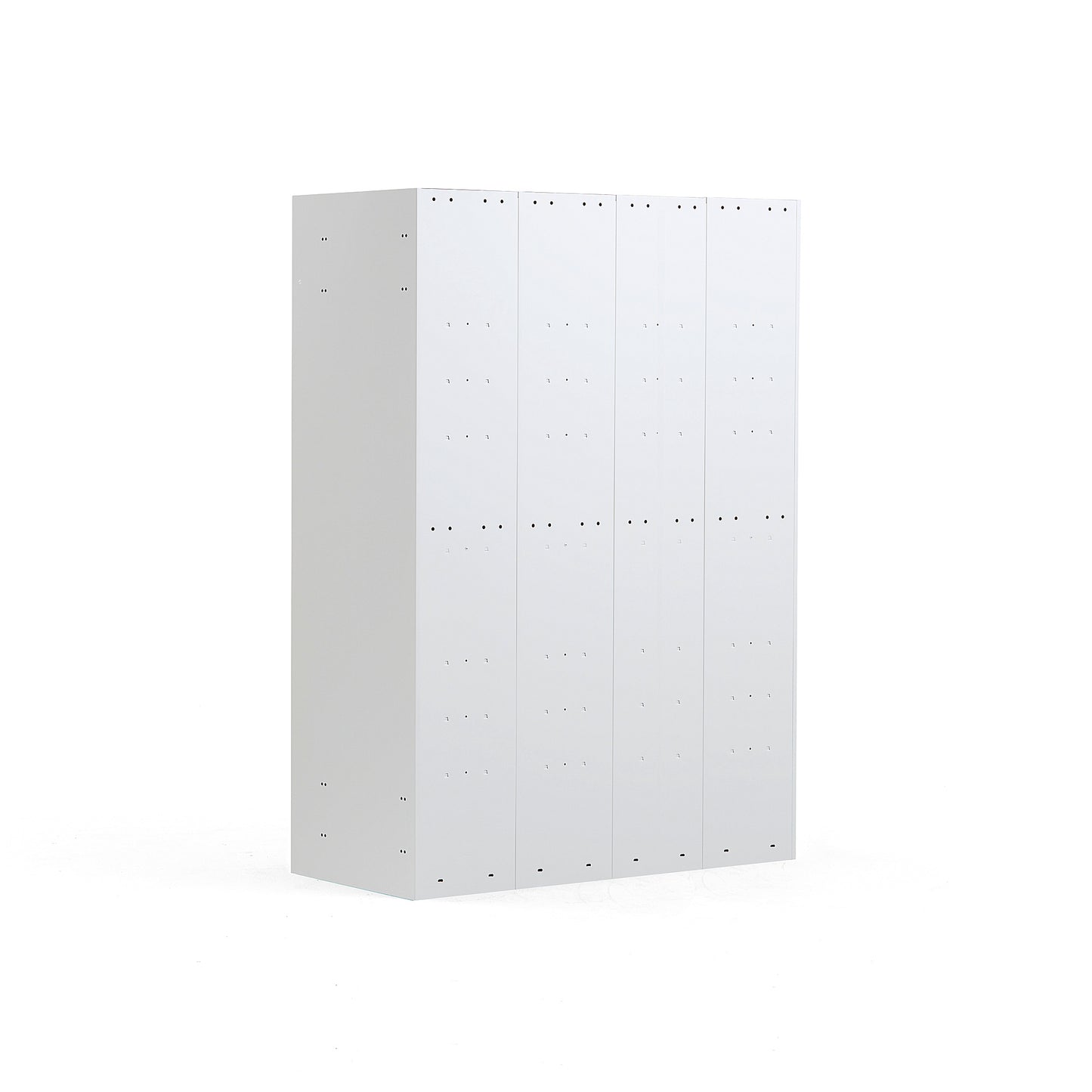 Småromsskap CLASSIC, 4 seksjoner, 8 dører, flatt tak, H1740 B1200 D550 mm, svart