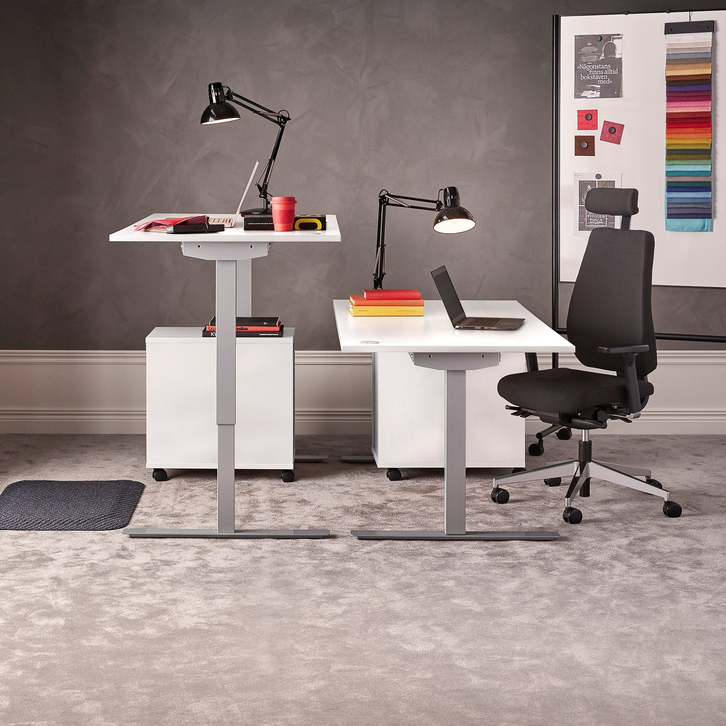 Skuffeseksjon FLEXUS, 3 skuffer, hvit laminat