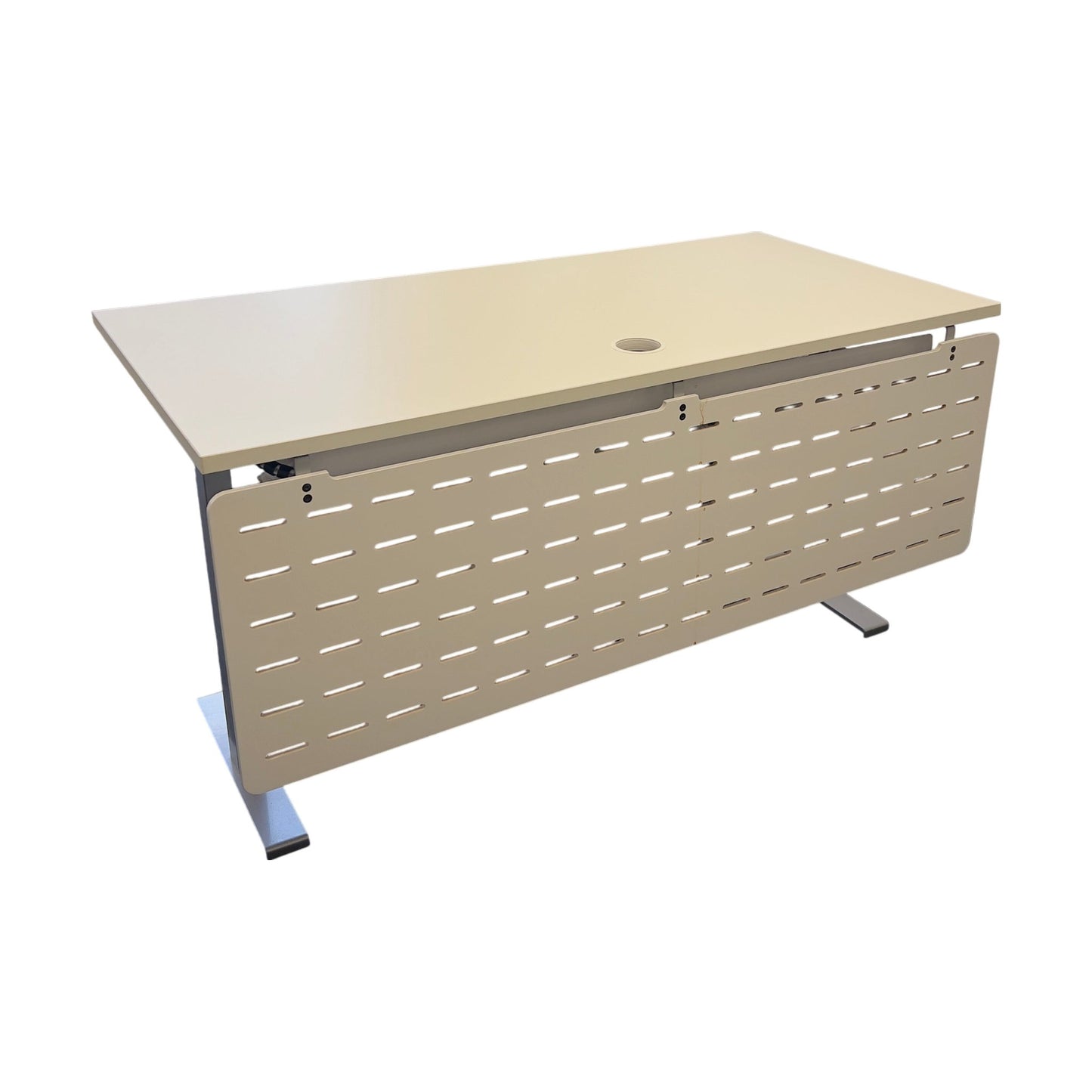 Skrivebord 140x70 cm, hvit laminat