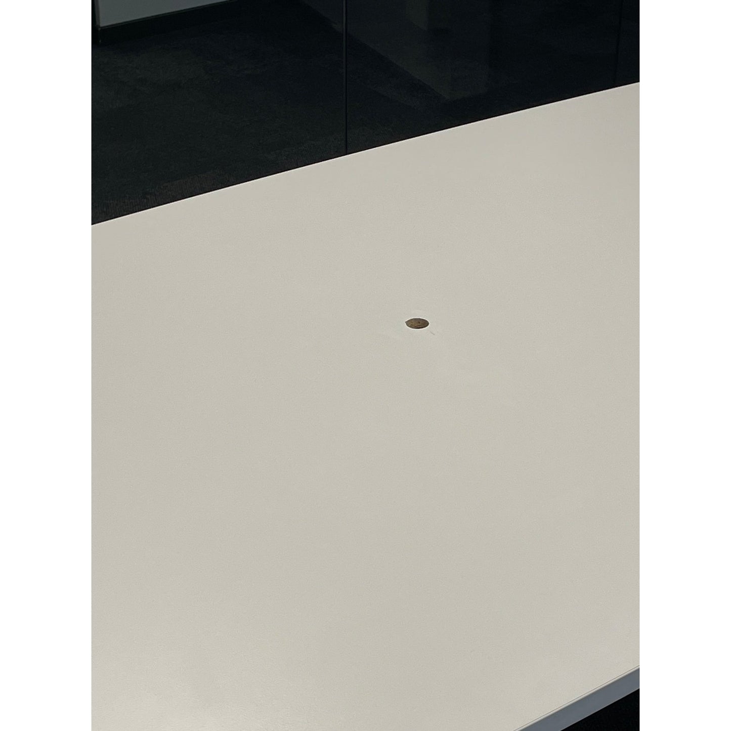 Møtebord, hvit bordplate, 230x90 cm