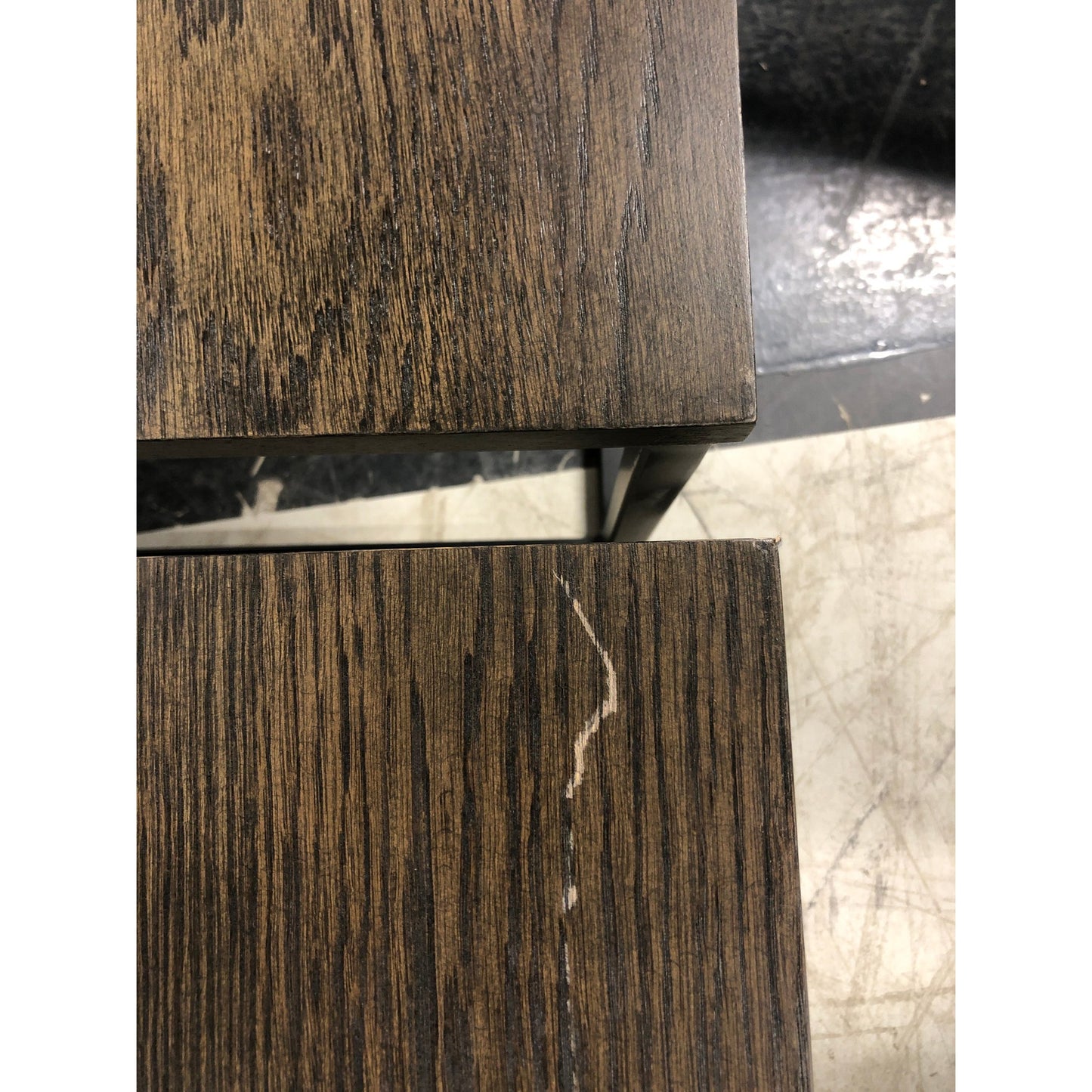 Metro settbord fra A-Møbler, røkpigmentert eik