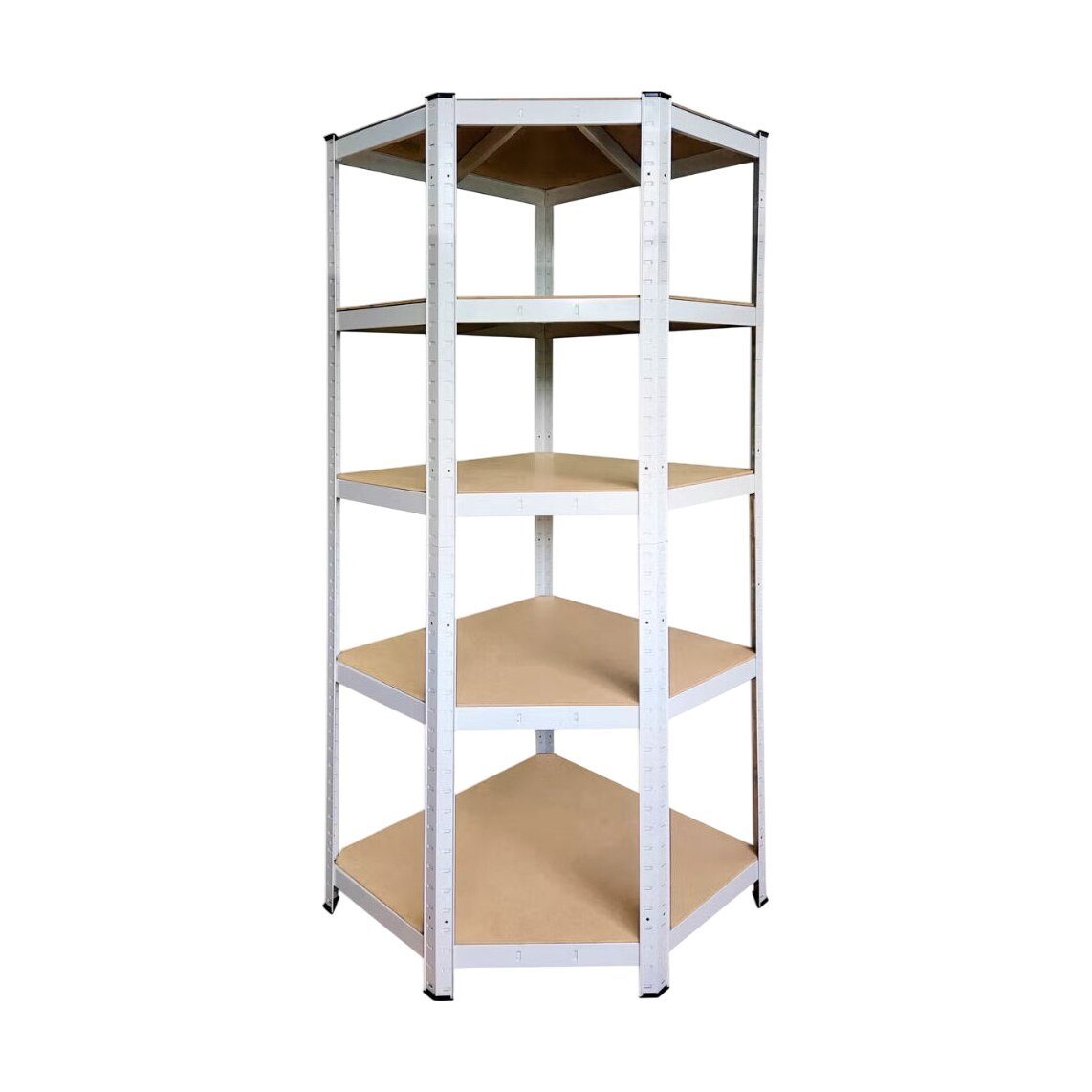 Hjørnehylle fra Clas Ohlson, grå metall