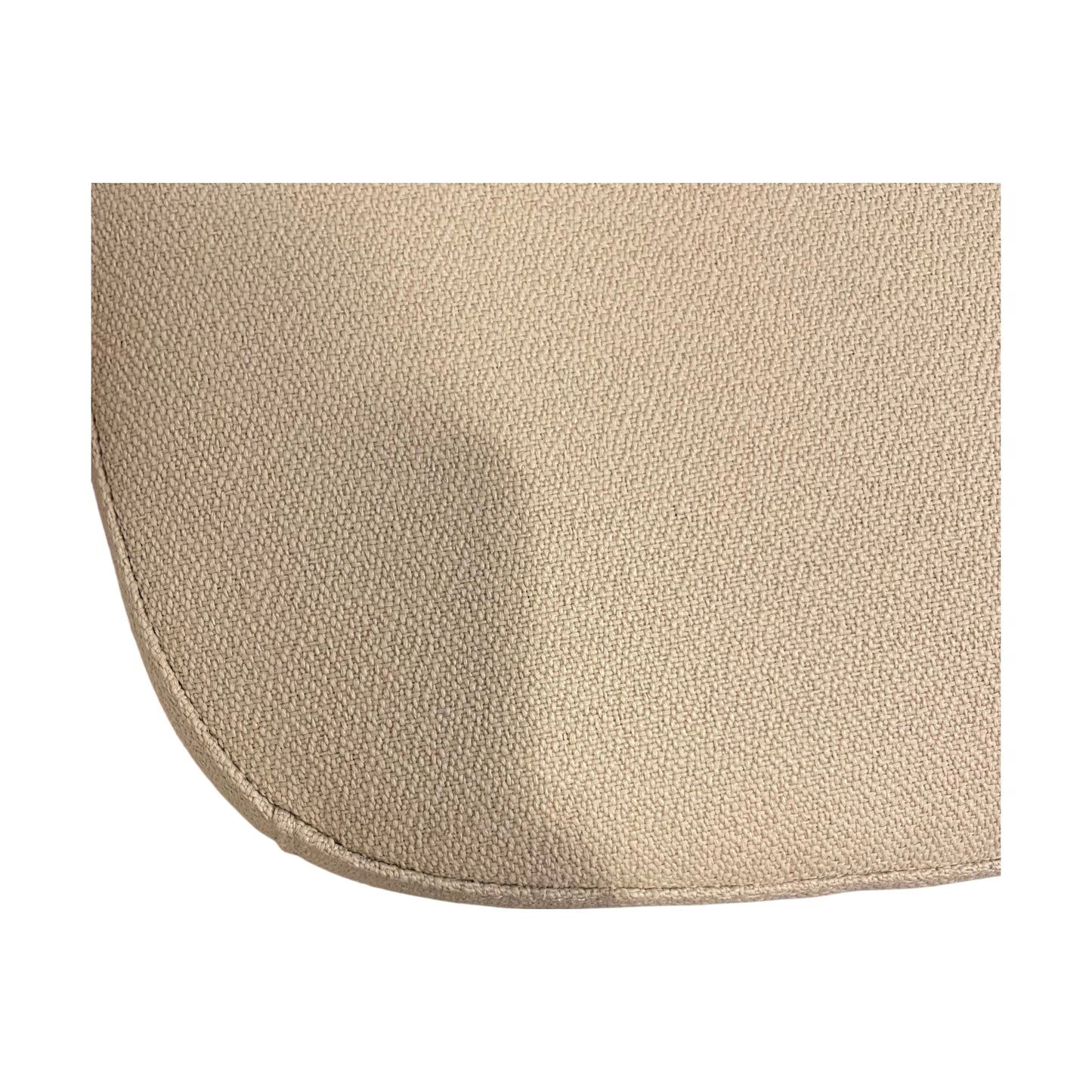 Beige møteromsstol i tekstil m/ krombase