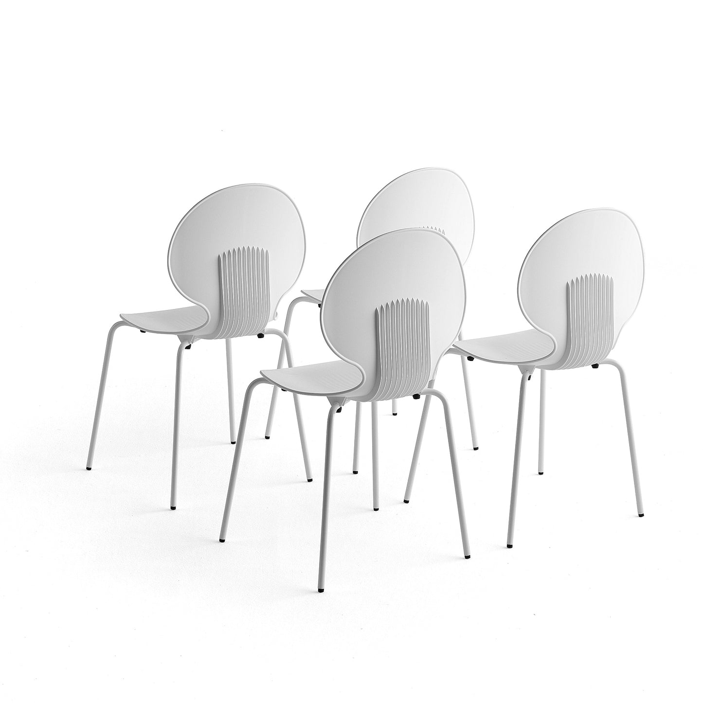 Stol POMONA, 4-pk., hvit