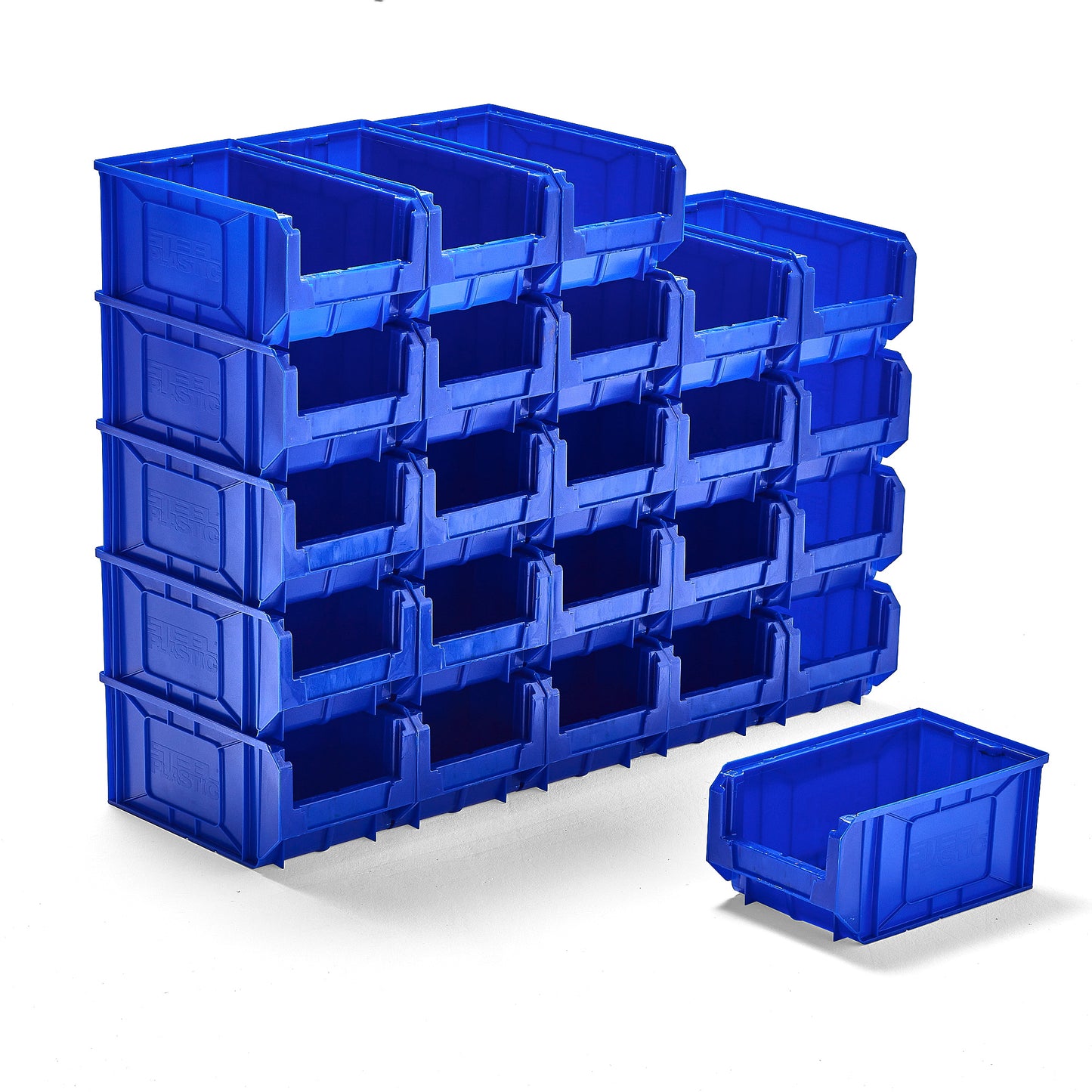 Plastbakke APART, L345 B205 H165 mm, 24-pk., blå fra AJ Produkter