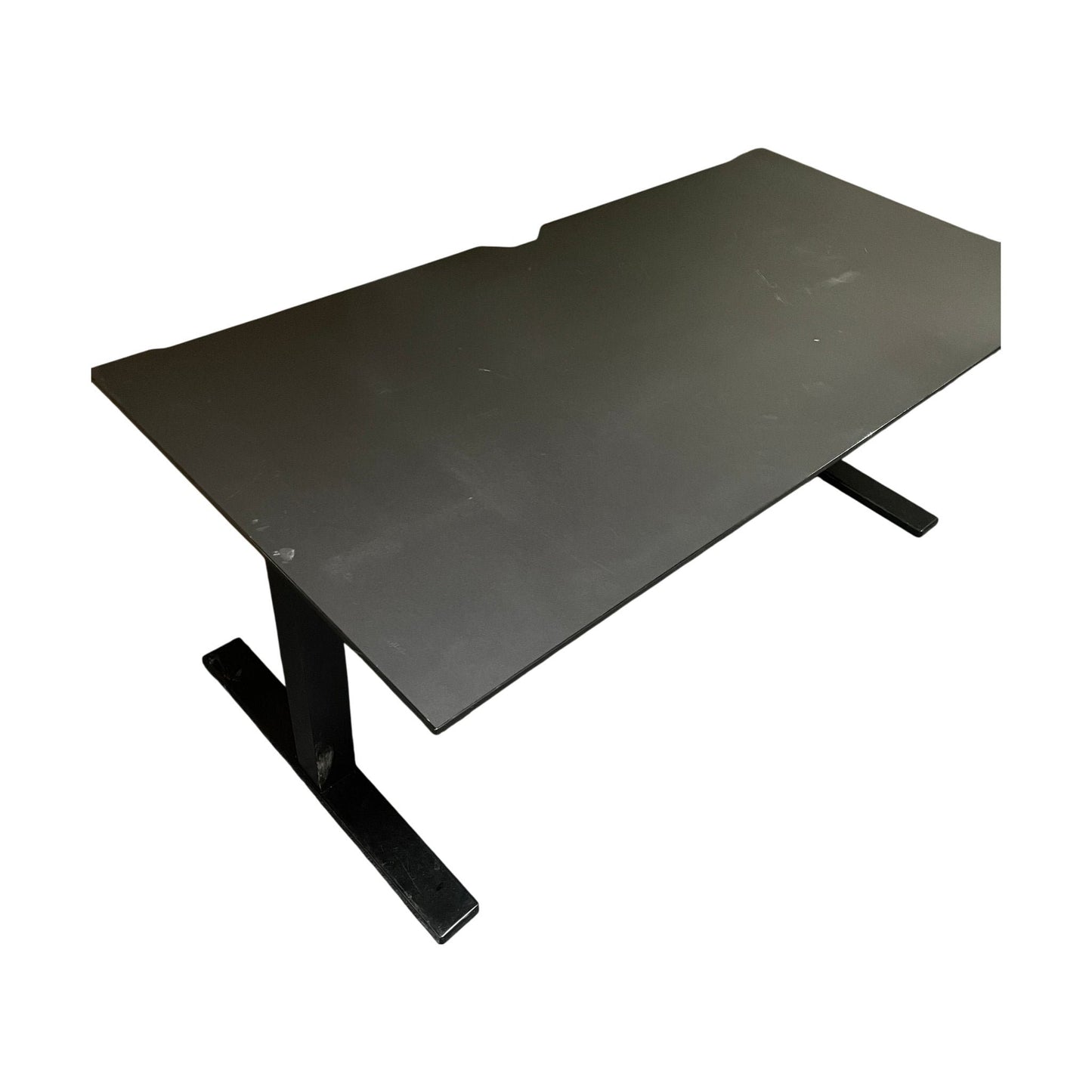 Elektrisk hev/senk skrivebord, svart MDF, 140x80 cm