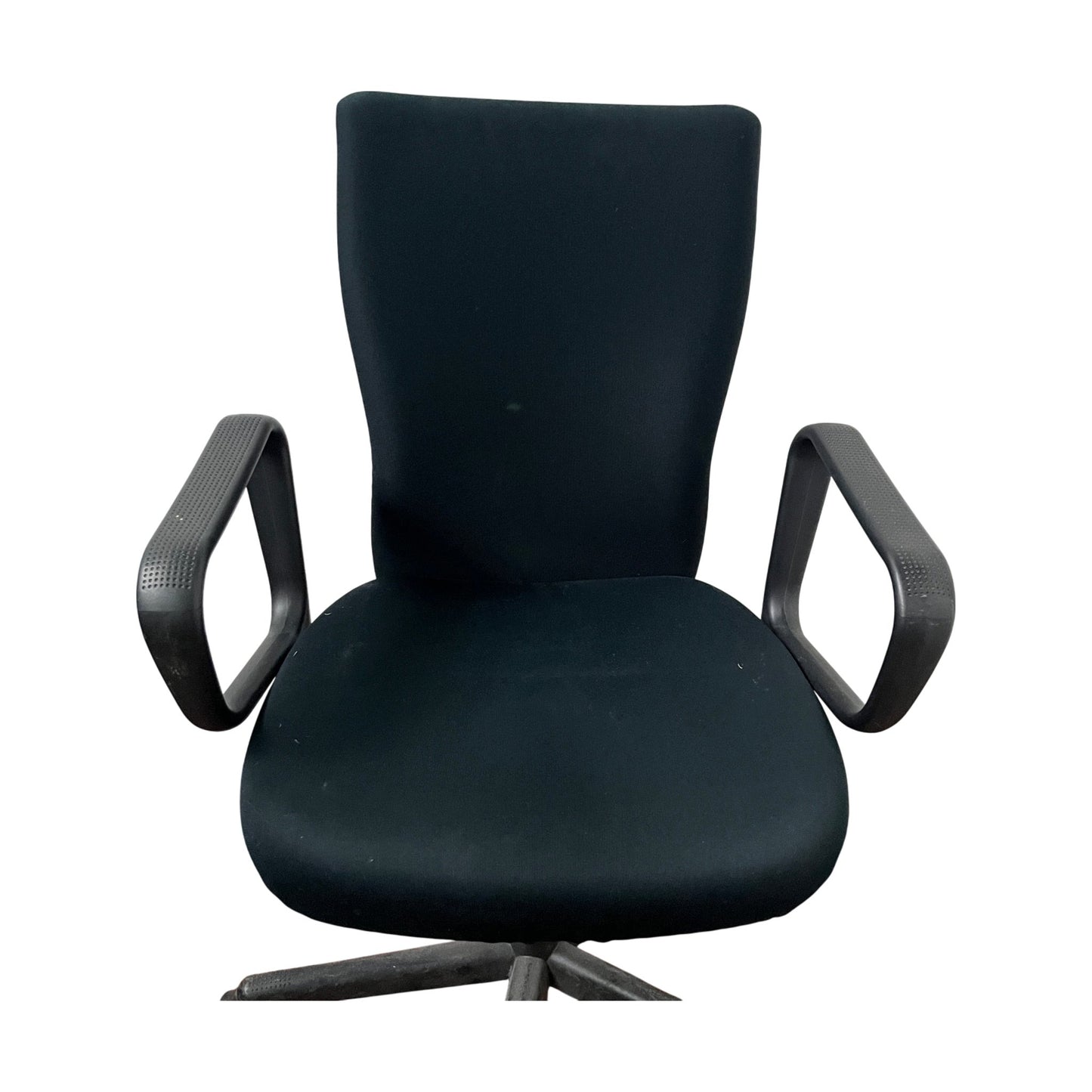 Sort kontorstol med rektangelrygg