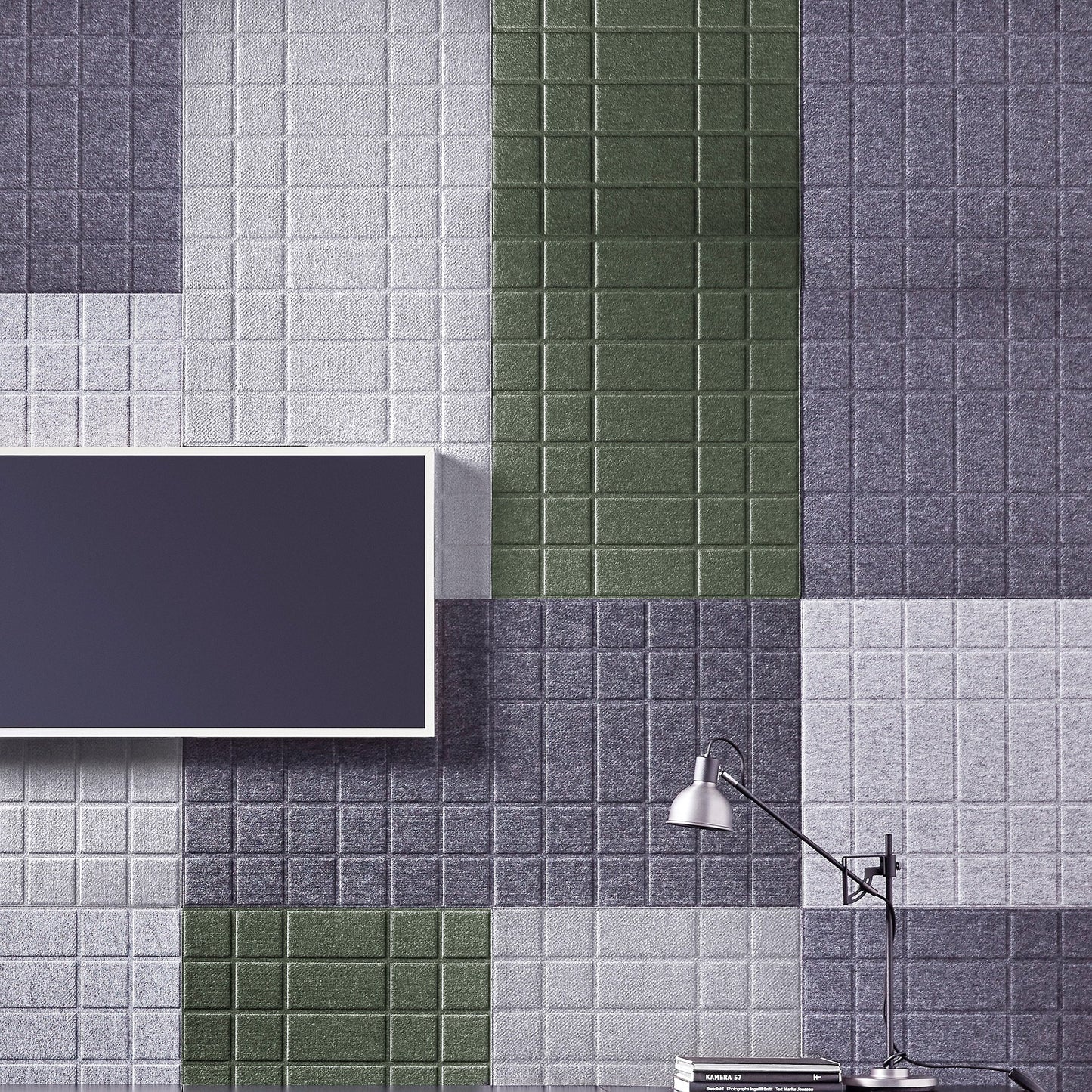 Helt nytt | Lydabsorbent SPLIT for vegg, H600 B1600 mm, grønn