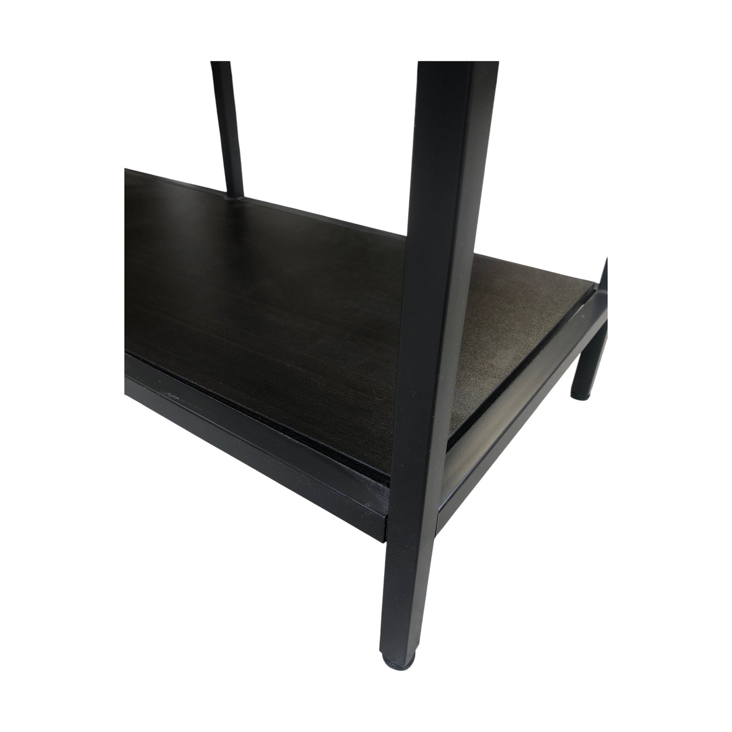 VITTSJÖ Hylle, brunsvart/glass, 100x175 cm