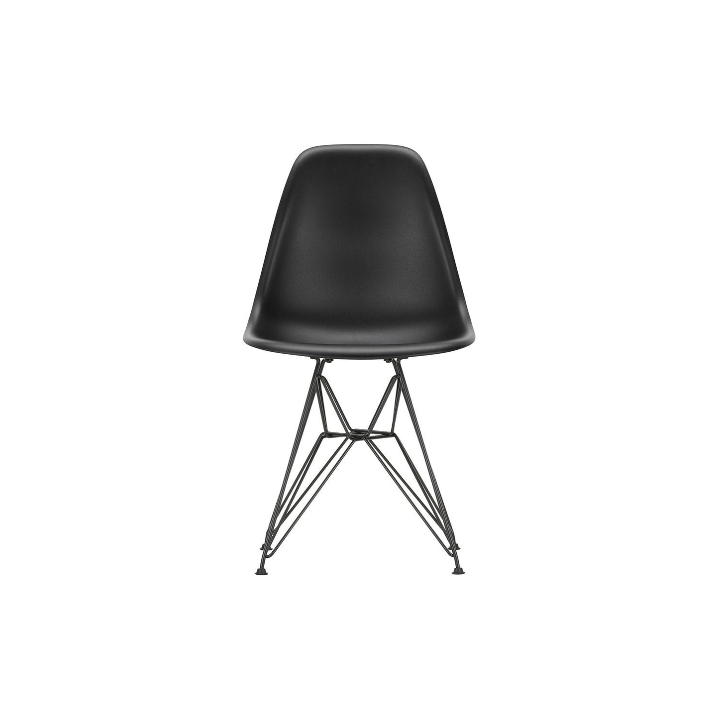 Eames spisestol fra Vitra, plast og sort