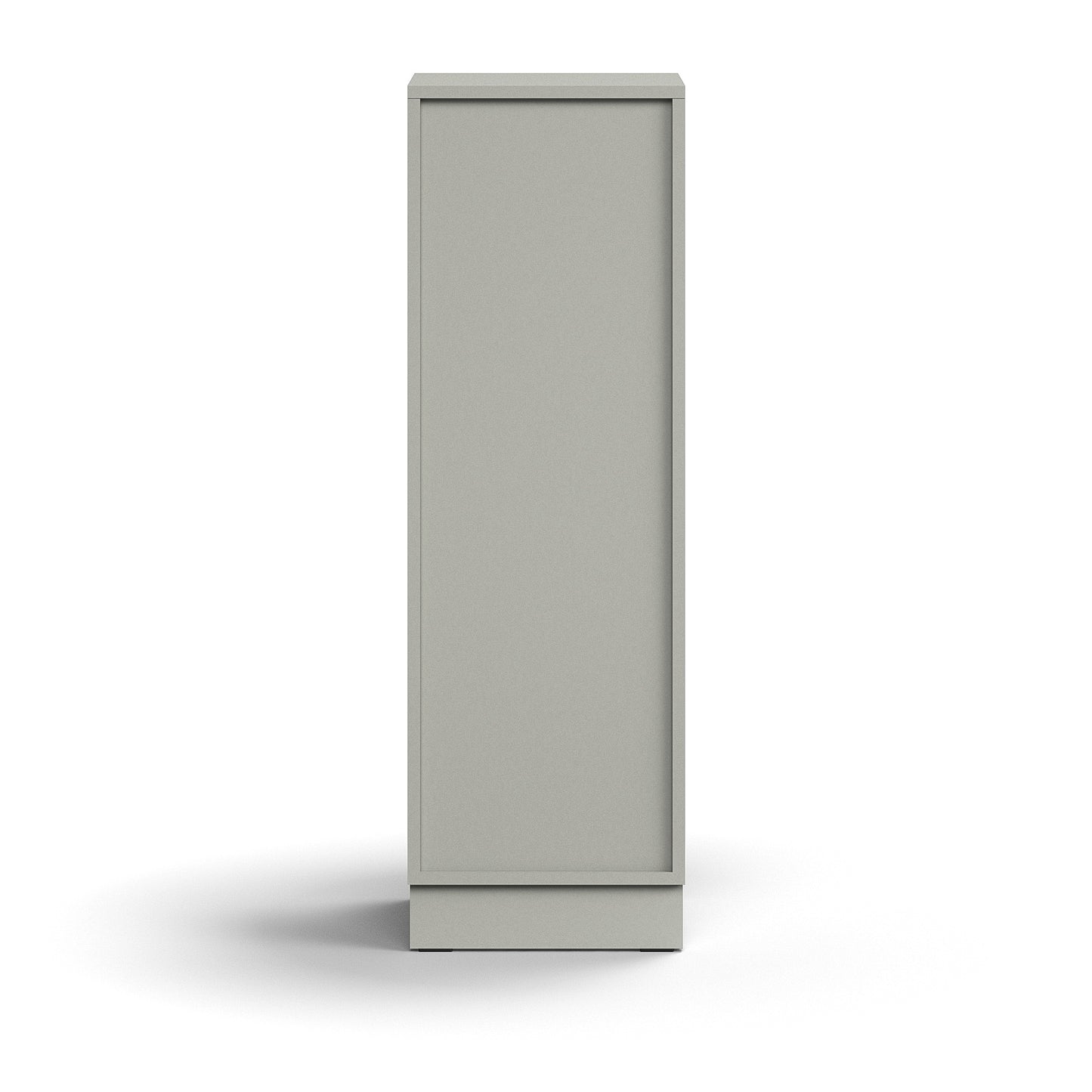 Bokhylle QBUS, 2 hyller, sokkel, H1252 B400 D400 mm, lys grå