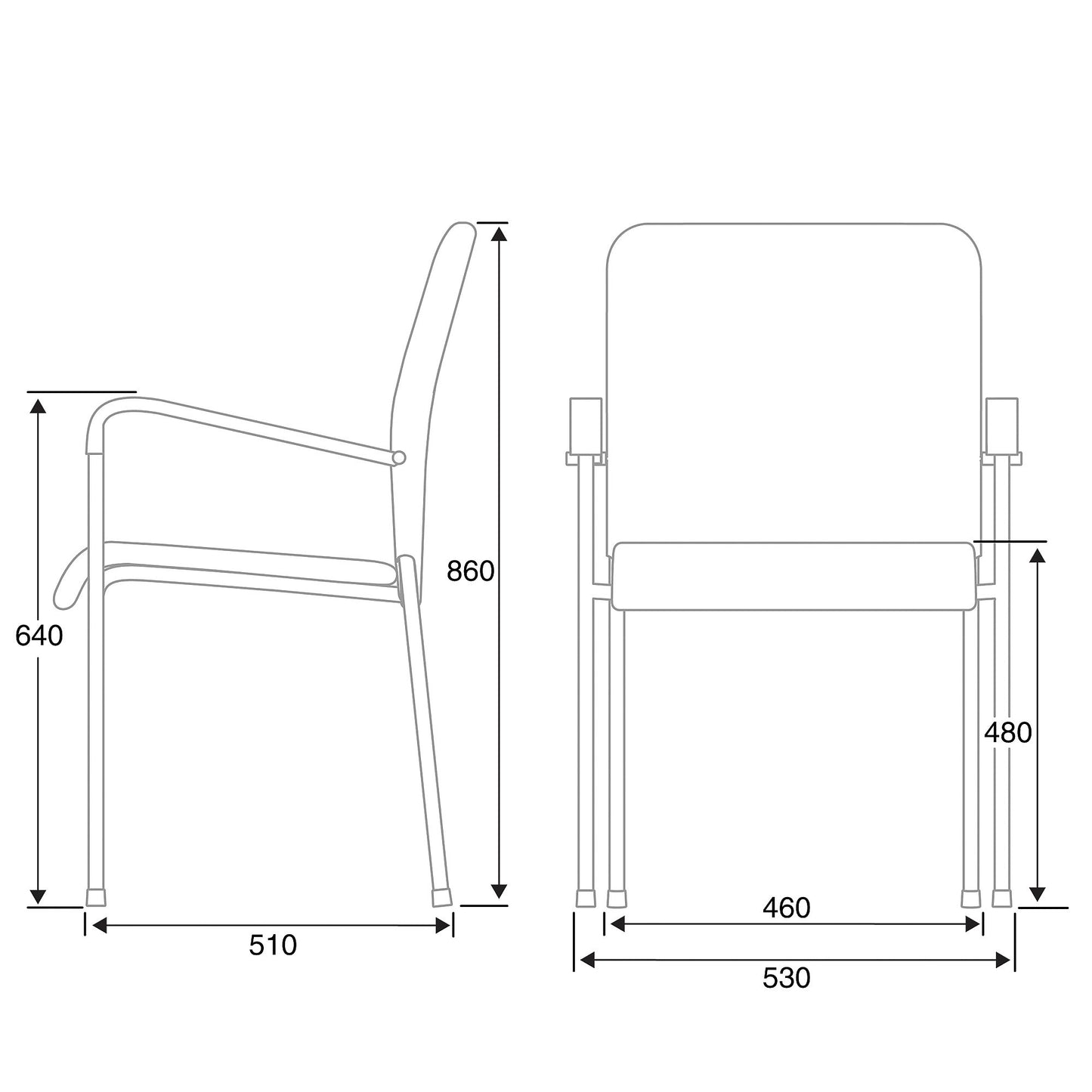 Helt nytt | Konferansestol HALIFAX, svart stativ, svart nettingrygg