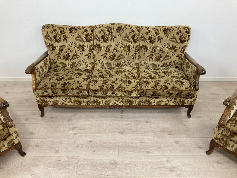 Sofagruppe med 3-seter sofa og 2 stk lenestoler