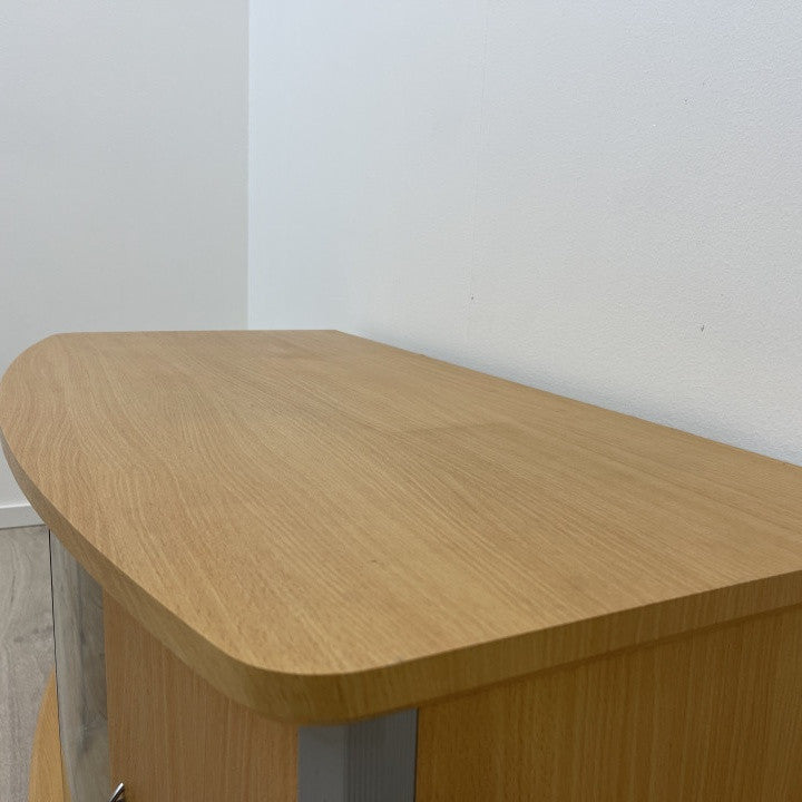 KAST - Pro Design mediabenk i lys trefarge (Modell: VIO 7-new) med glassdører