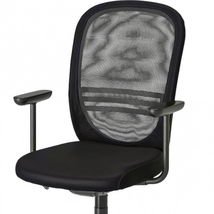 IKEA Flintan kontorstol i helsort med armlener