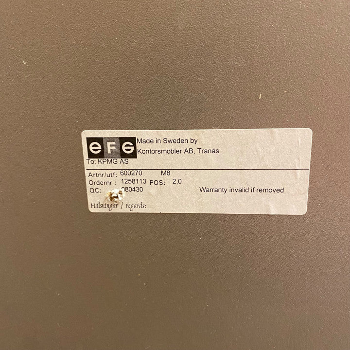 EFG elektrisk hev/senk skrivebord med magebue