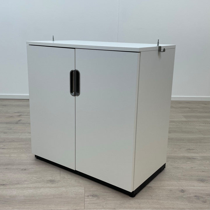 KAST - IKEA GALANT helhvit arkivskap med skap på topp