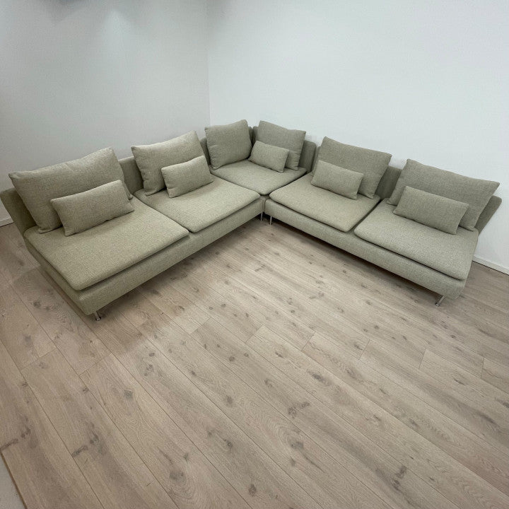 Nyrenset | Beige IKEA Söderhamn 6-seter hjørnesofa/modulsofa