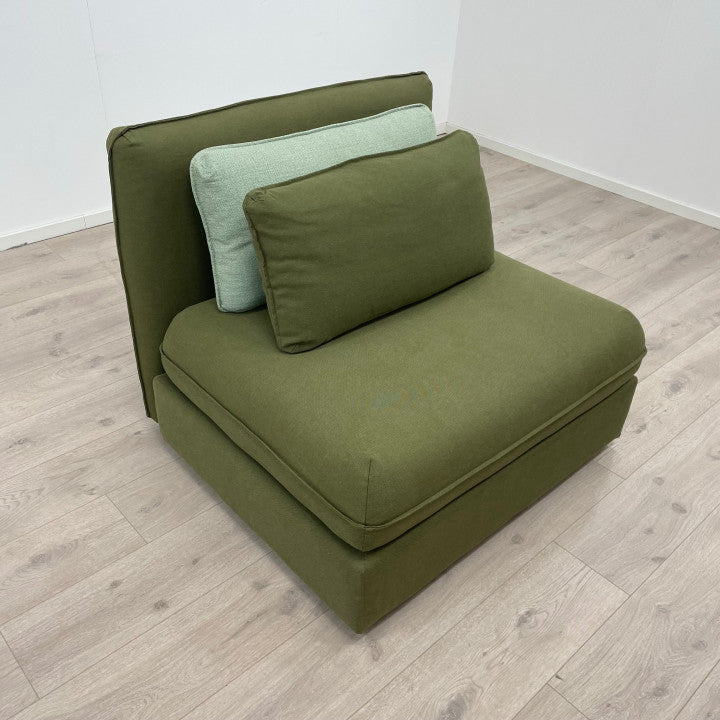 Nyrenset | Olivengrønn IKEA Vallentuna sittemodul med rygg