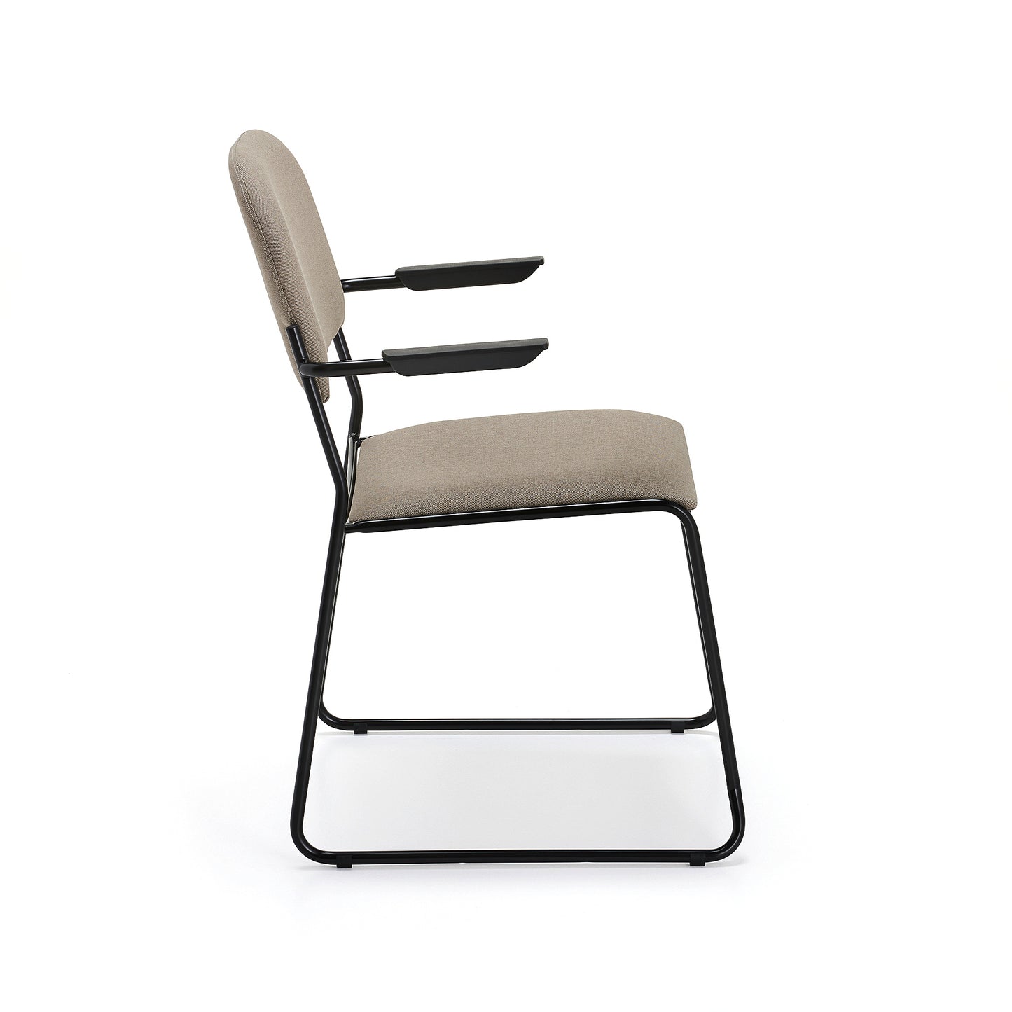 Stol DAWSON, med armlene, beige/svart