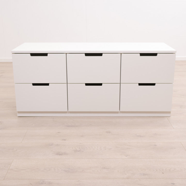 Hvit Kommode Med 6 Dype Skuffer Secundo hvit-kommode-med-6-dype-skuffer-secundo