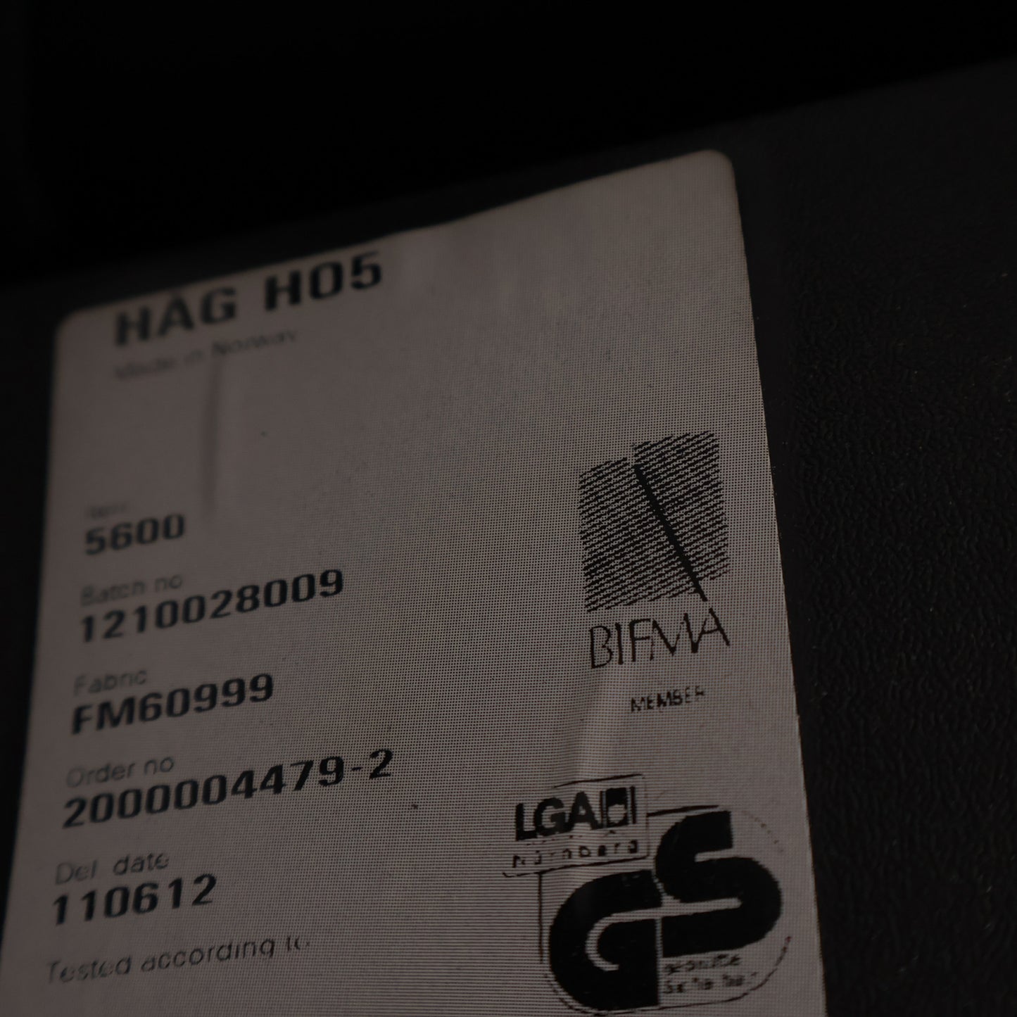 Håg H05 (5600) kontorstol med swingback armer