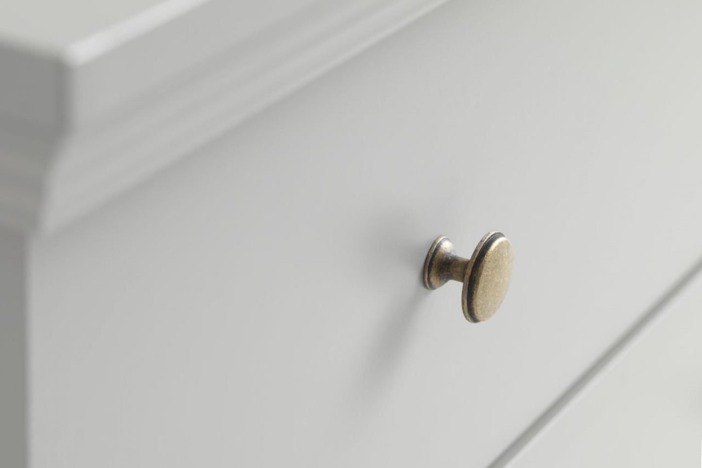 Uåpnet og flatpakket | Grå Bakken kommode med 3 skuffer