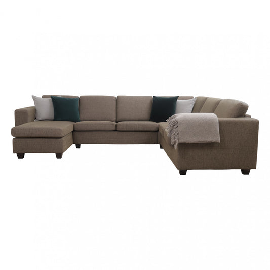 Nyrenset | Brun/grønn Palma u-sofa med hjørne og sjeselong fra SITS