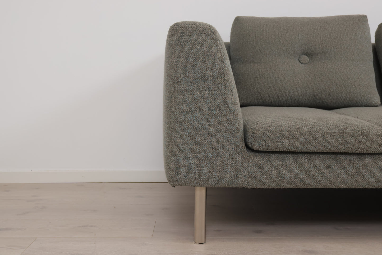 Nyrenset | Moderne grå/grønn 3-seter sofa