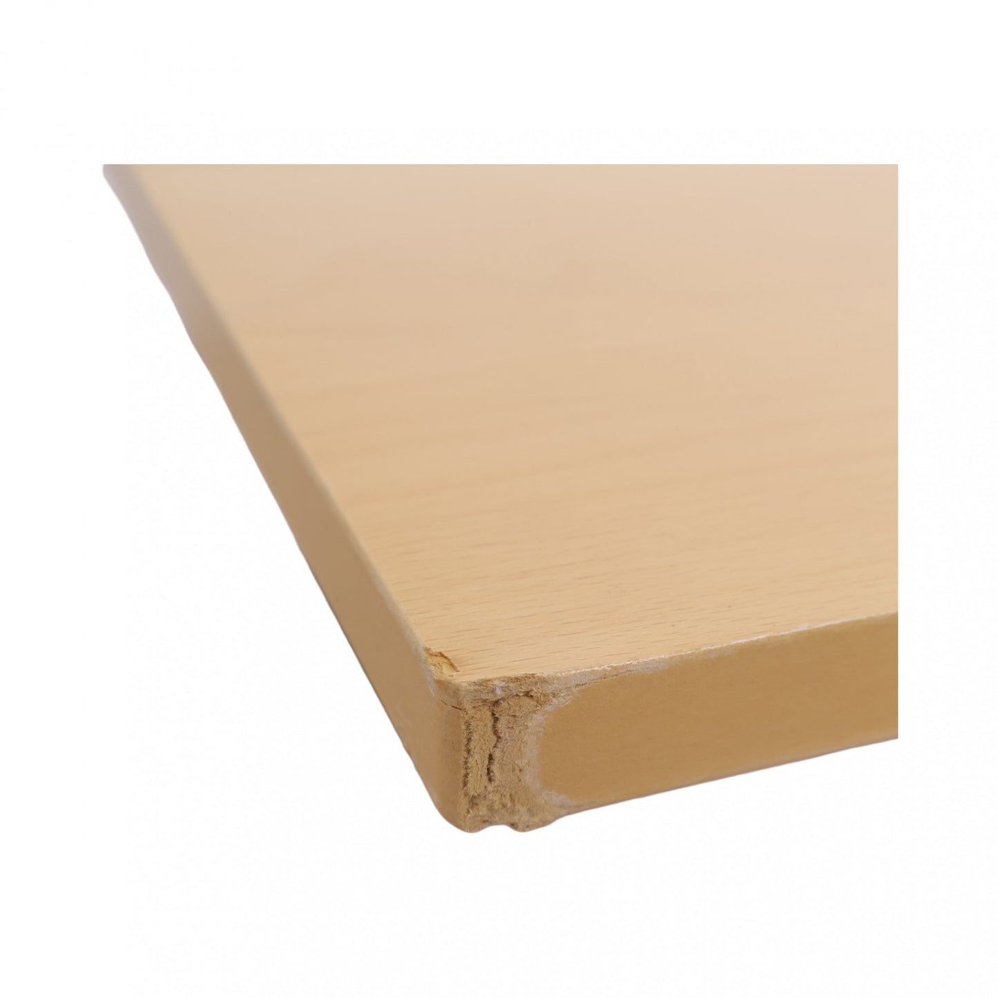 160x120 cm, Elektrisk hev/senk skrivebord med venstresving og bordplate av tre