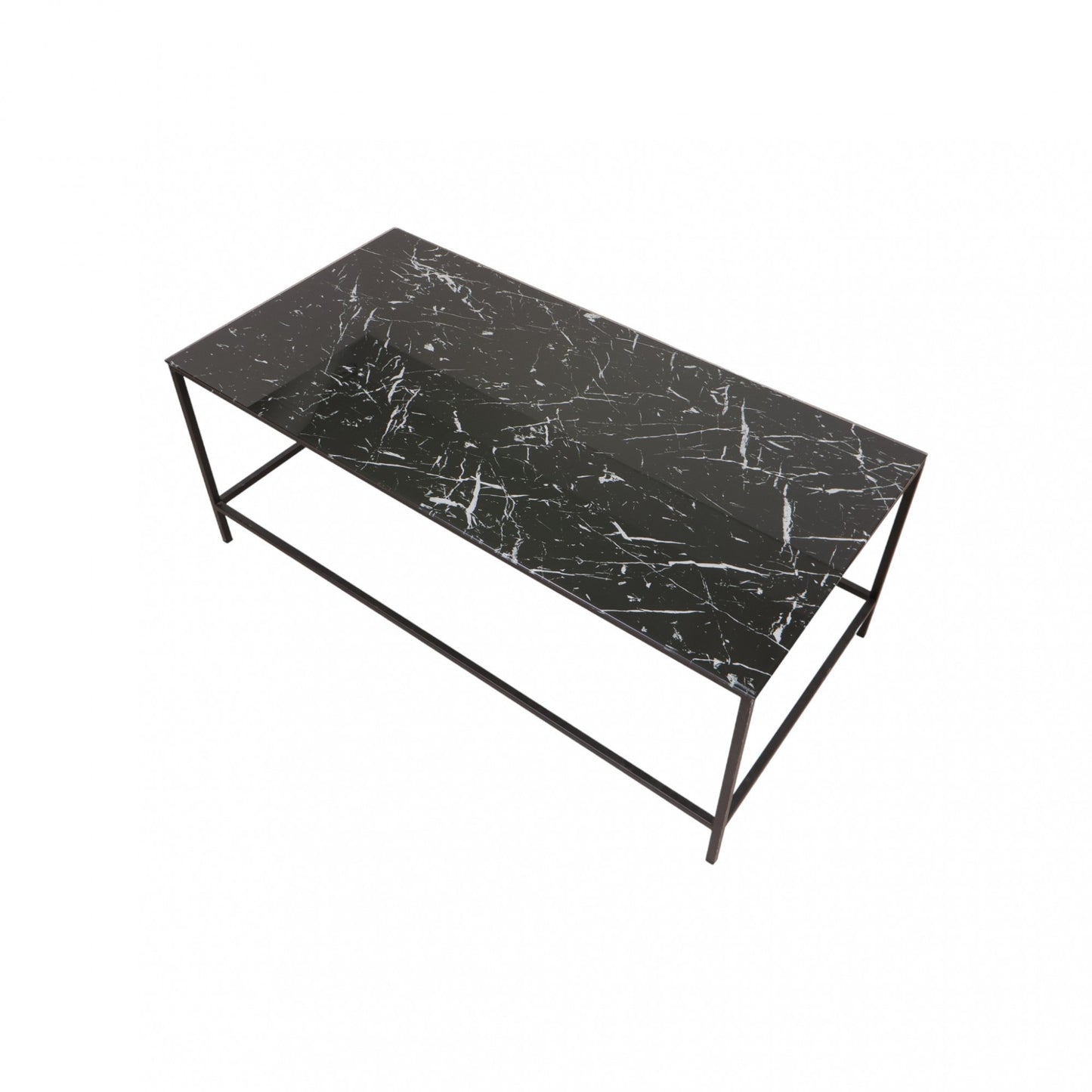 Sofabord i stål med imitert marmor