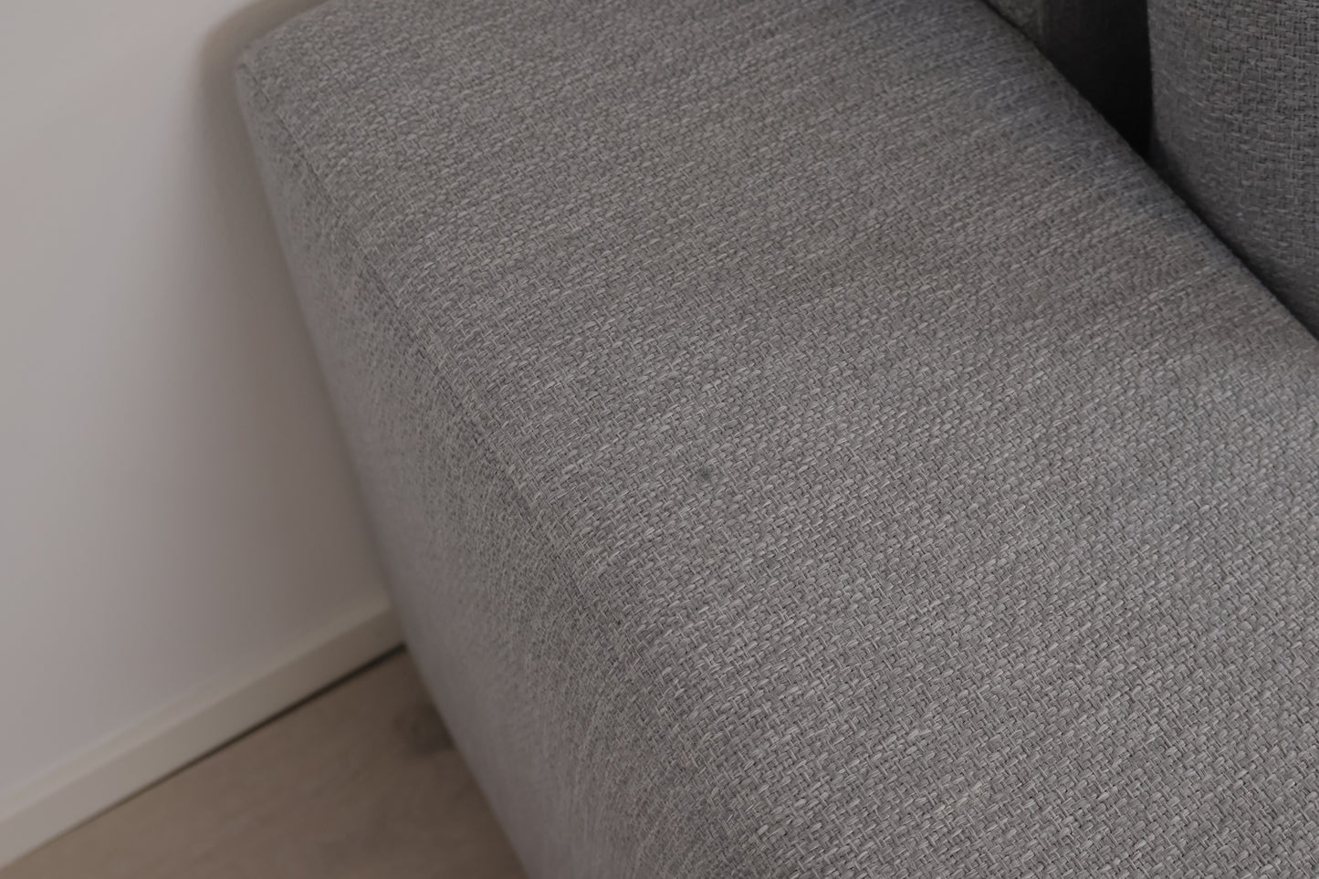 Nyrenset | Lys grå Crazy hjørnesofa med åpen ende
