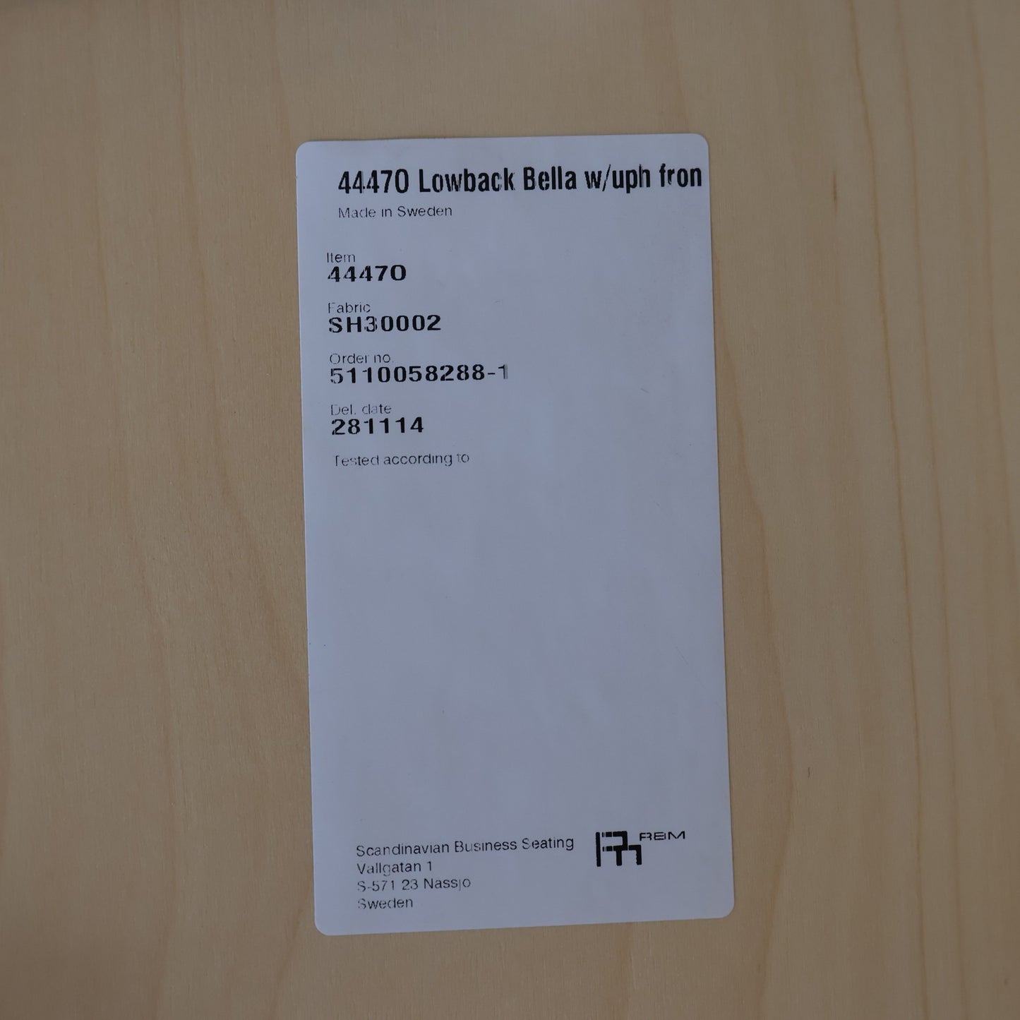 Nyrenset | RBM Low-back Bella stol - Sort