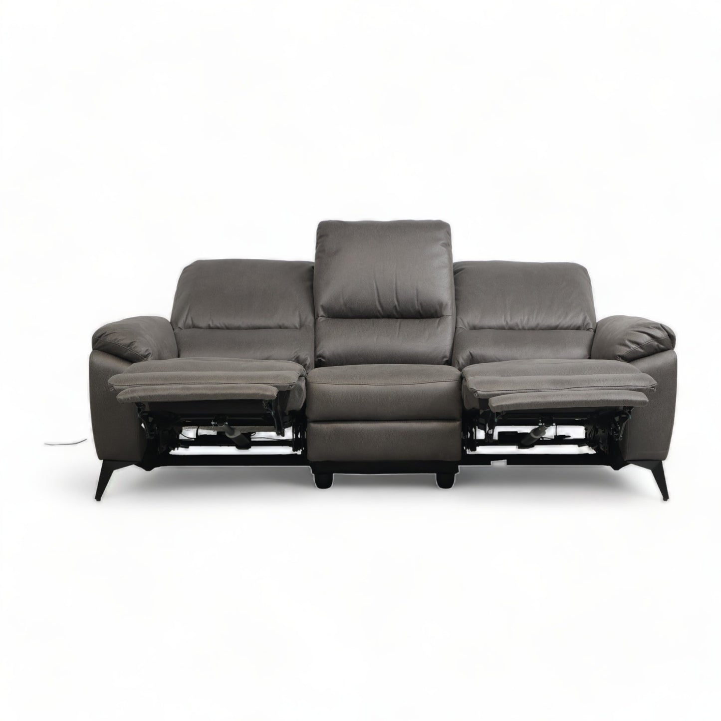 Nyrenset | Mørk grå Bari 3-seter sofa med recliner