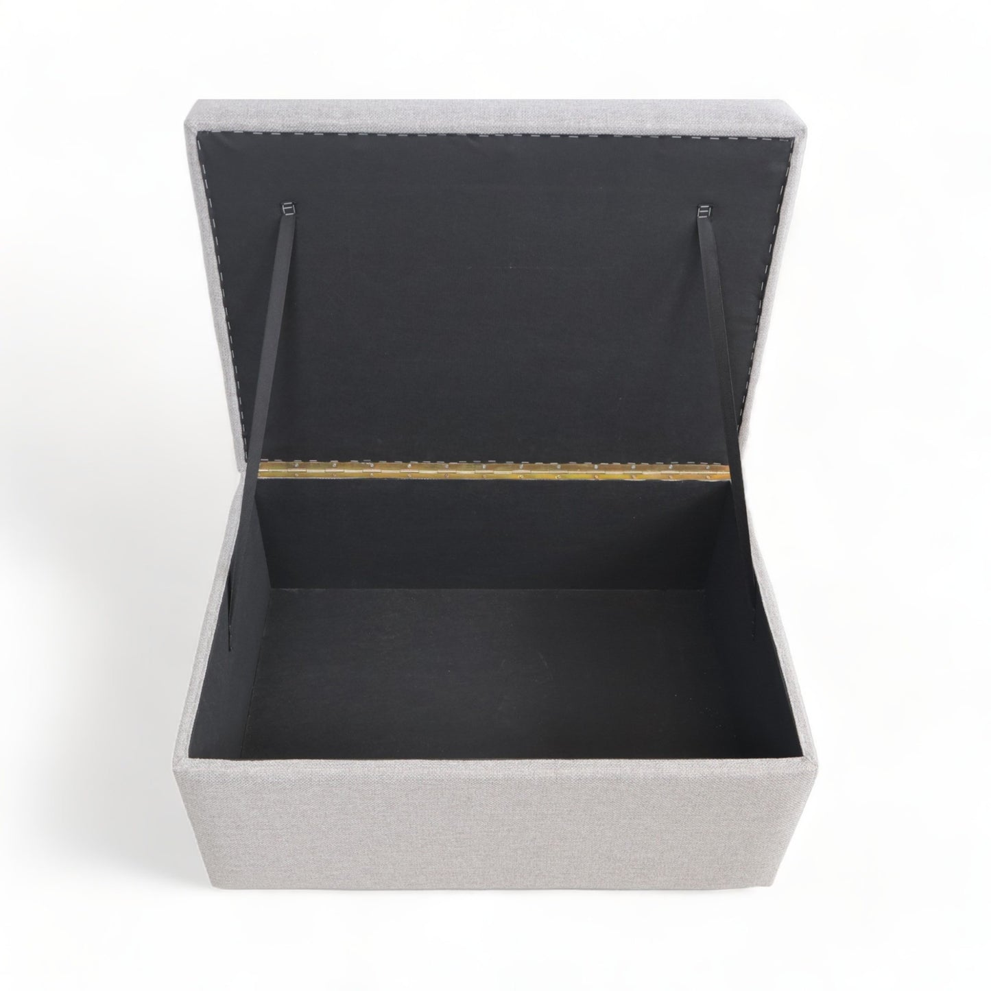 Nyrenset | Grå puff med rom til oppbevaring