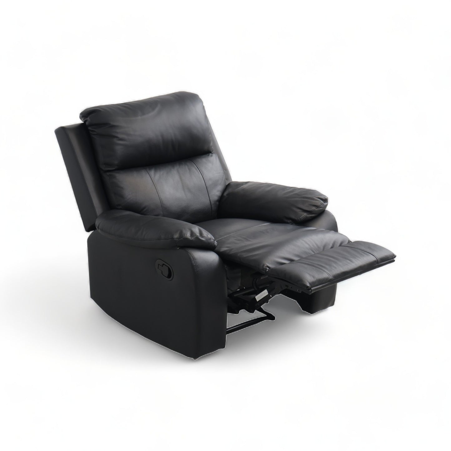 Ubrukt | Sort Mora stol med recliner i hud/PU